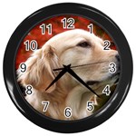 dog-photo cute Wall Clock (Black)