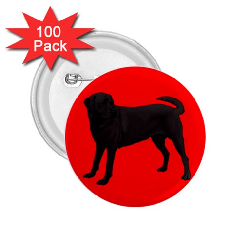 Black Labrador Retriever 2.25  Button (100 pack) from ArtsNow.com Front