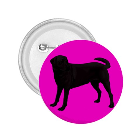 Black Labrador Retriever 2.25  Button from ArtsNow.com Front