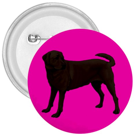 Chocolate Labrador Retriever 3  Button from ArtsNow.com Front
