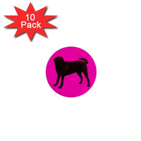 Chocolate Labrador Retriever 1  Mini Button (10 pack)  from ArtsNow.com Front