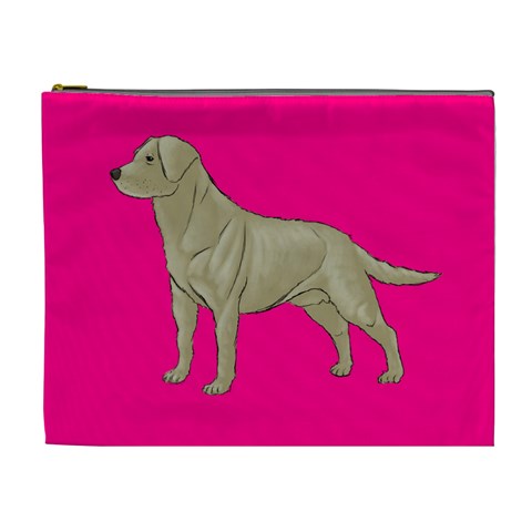 Yellow Labrador Retriever Cosmetic Bag (XL) from ArtsNow.com Front