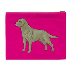 Yellow Labrador Retriever Cosmetic Bag (XL) from ArtsNow.com Back