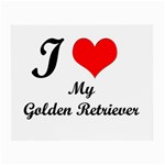 I Love My Golden Retriever Glasses Cloth (Small, Two Sides)