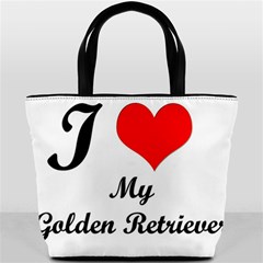 I Love My Golden Retriever Bucket Bag from ArtsNow.com Front