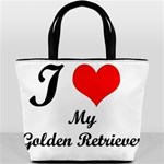 I Love My Golden Retriever Bucket Bag