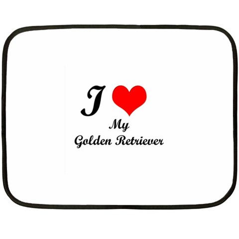 I Love My Golden Retriever Mini Fleece Blanket(Two Sides) from ArtsNow.com 35 x27  Blanket Front