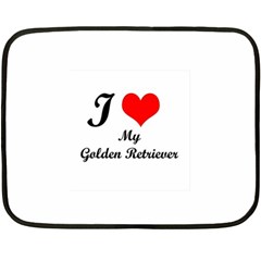 I Love My Golden Retriever Mini Fleece Blanket(Two Sides) from ArtsNow.com 35 x27  Blanket Front