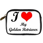 I Love My Golden Retriever Digital Camera Leather Case