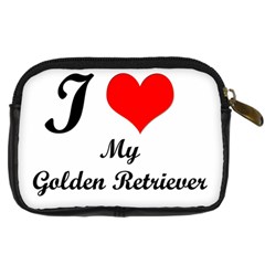 I Love My Golden Retriever Digital Camera Leather Case from ArtsNow.com Back