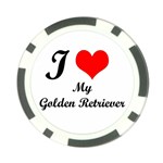 I Love My Golden Retriever Poker Chip Card Guard (10 pack)