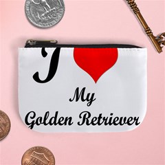 I Love My Golden Retriever Mini Coin Purse from ArtsNow.com Front