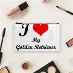 I Love My Golden Retriever Cosmetic Bag (Small)