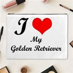 I Love My Golden Retriever Cosmetic Bag (XL)