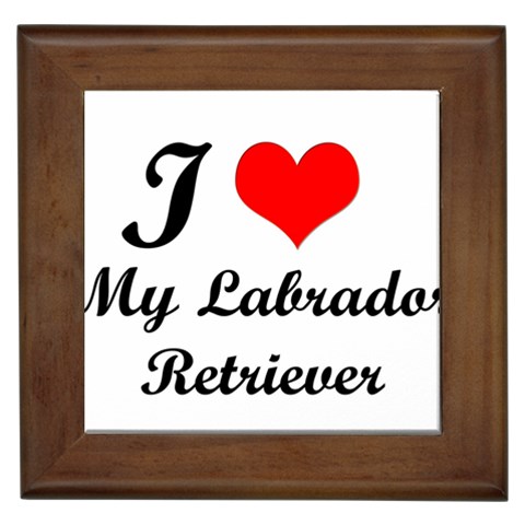 I Love My Labrador Retriever Framed Tile from ArtsNow.com Front