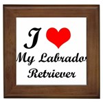 I Love My Labrador Retriever Framed Tile