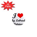 I Love My Labrador Retriever 1  Mini Magnet (10 pack) 