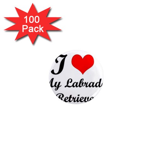 I Love My Labrador Retriever 1  Mini Magnet (100 pack)  from ArtsNow.com Front