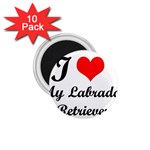 I Love My Labrador Retriever 1.75  Magnet (10 pack) 