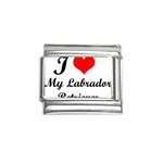 I Love My Labrador Retriever Italian Charm (9mm)