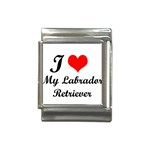 I Love My Labrador Retriever Italian Charm (13mm)