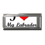 I Love My Labrador Retriever Superlink Italian Charm (9mm)