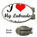 I Love My Labrador Retriever Money Clip (Oval)