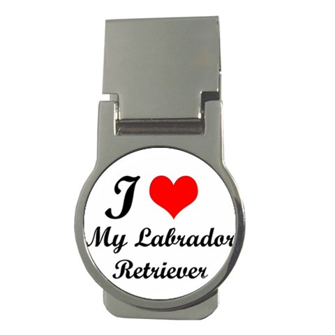 I Love My Labrador Retriever Money Clip (Round) from ArtsNow.com Front