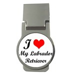 I Love My Labrador Retriever Money Clip (Round)