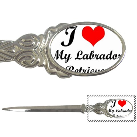 I Love My Labrador Retriever Letter Opener from ArtsNow.com Front