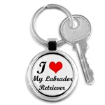 I Love My Labrador Retriever Key Chain (Round)