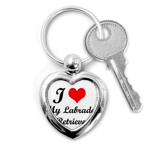 I Love My Labrador Retriever Key Chain (Heart) from ArtsNow.com Front