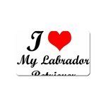 I Love My Labrador Retriever Magnet (Name Card)