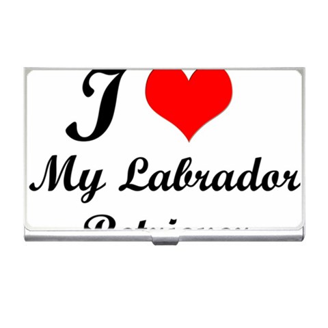 I Love My Labrador Retriever Business Card Holder from ArtsNow.com Front