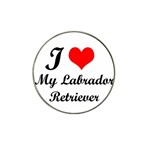 I Love My Labrador Retriever Hat Clip Ball Marker (4 pack)