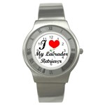 I Love My Labrador Retriever Stainless Steel Watch