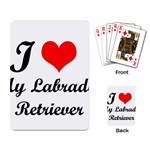 I Love My Labrador Retriever Playing Cards Single Design