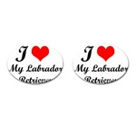 I Love My Labrador Retriever Cufflinks (Oval)