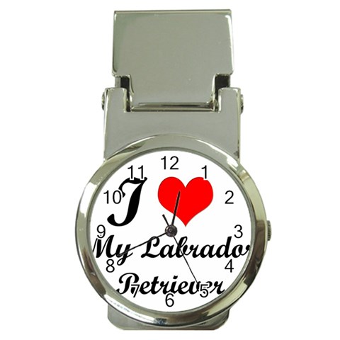 I Love My Labrador Retriever Money Clip Watch from ArtsNow.com Front