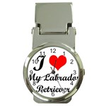 I Love My Labrador Retriever Money Clip Watch