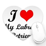 I Love My Labrador Retriever Mousepad (Heart)