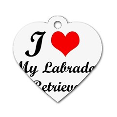 I Love My Labrador Retriever Dog Tag Heart (Two Sides) from ArtsNow.com Front