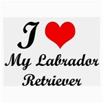 I Love My Labrador Retriever Glasses Cloth (Large)