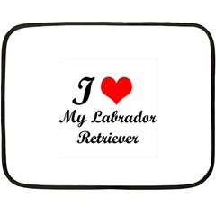 I Love My Labrador Retriever Mini Fleece Blanket(Two Sides) from ArtsNow.com 35 x27  Blanket Front