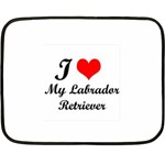 I Love My Labrador Retriever Mini Fleece Blanket(Two Sides)