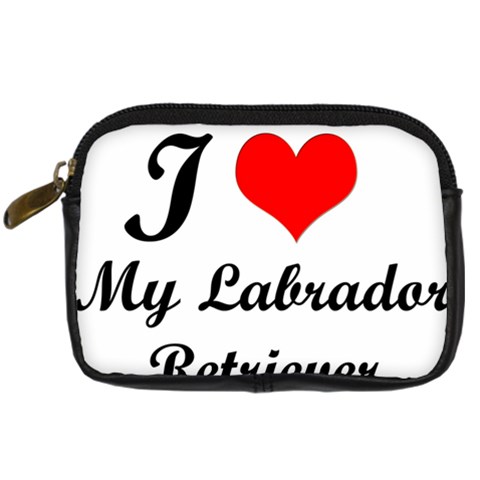 I Love My Labrador Retriever Digital Camera Leather Case from ArtsNow.com Front