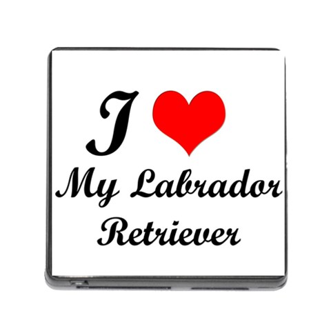 I Love My Labrador Retriever Memory Card Reader with Storage (Square) from ArtsNow.com Front
