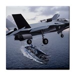 F-35B with Carrier Tile Coaster