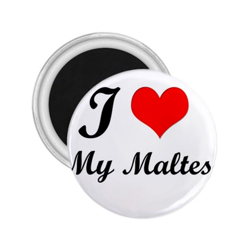 I Love My Maltese 2.25  Magnet from ArtsNow.com Front