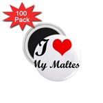 I Love My Maltese 1.75  Magnet (100 pack) 